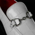 'Club Montepulciano' - White Croc Hancuff Loafer