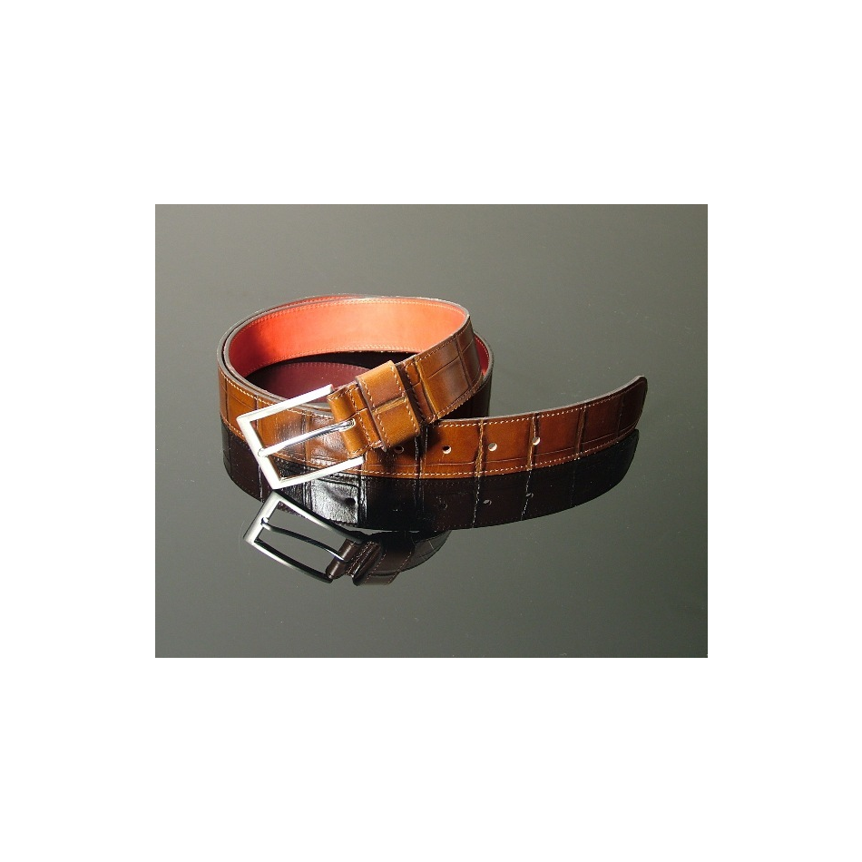 Dirk Jeans Belt - Tan Croc