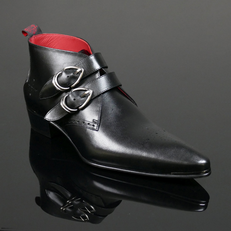 Manic L128 'Spectral' - Gothic Buckle detail boot
