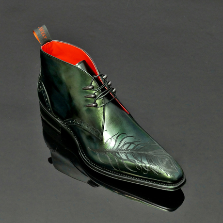 Moon 'Eye' - Peacock feather Chukka Boot