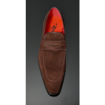 Soprano K630 'D'elegance' Brown Suede Saddle slip on