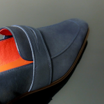 Soprano K630 'D'elegance' Navy Suede Saddle slip on
