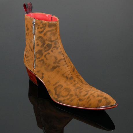 Sylvian J984 'Hansen' Printed Leopard Zip Boot